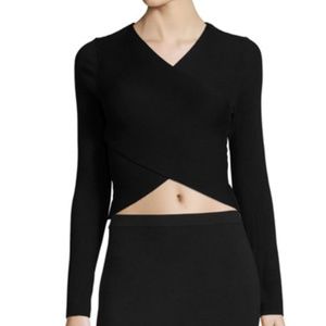 NWOT Michael Kors Black Wrap Sweater Medium